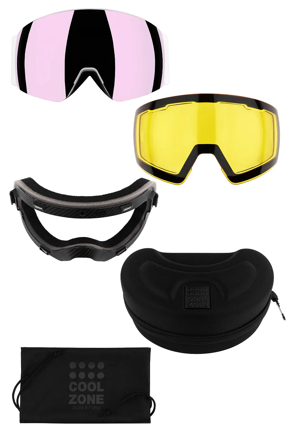 Маска белая сферическая линза Cool Zone