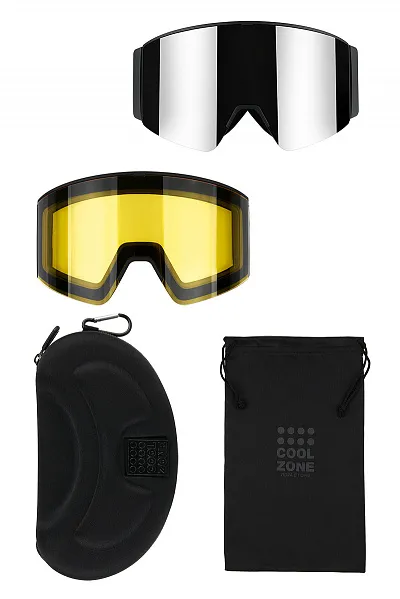 Маска черная магнитная горнолыжная Cool Zone
